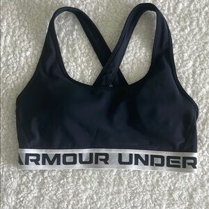 Under Armour  Sports Bra with Racerback Design medium black and white